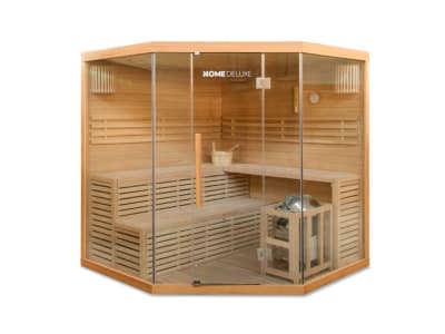 HOME DELUXE Traditionelle Sauna SKYLINE BIG XL Skyline Big XL 200 x 200 cm natur Sauna für Zuhause, inkl. Saunazubehör, Massivholzsauna HOME DELUXE Traditionelle Sauna SKYLINE BIG XL Skyline Big XL 200 x 200 cm natur Sauna für Zuhause, inkl. Saunazubehör, Massivholzsauna