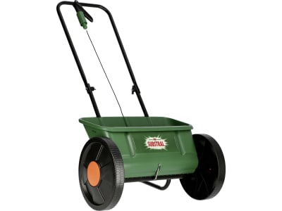 SUBSTRAL® Kastenstreuwagen mit Streu-Stopp Bügel am Griff Universal-Kastenstreuwagen zur Ausbringung von Rasendünger und Rasensamen SUBSTRAL® Kastenstreuwagen mit Streu-Stopp Bügel am Griff Universal-Kastenstreuwagen zur Ausbringung von Rasendünger und Rasensamen