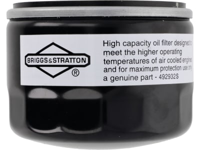 Briggs & Stratton Ölfilter für 5–14 PS Motoren mit Öldruckschmierung Vanguard, kleine Filter Version, Ariens, Briggs & Stratton, Farymann, Hatz, John Deere, Kawasaki, Kohler, Tecumseh, 492932S