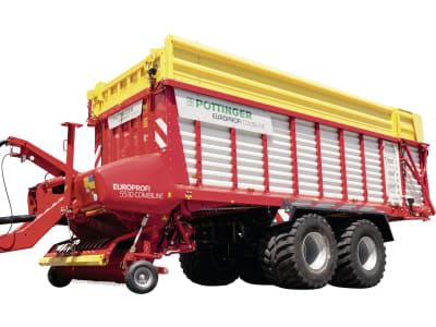 Pöttinger Ladewagen "Europrofi Combiline 5510 D" Ladevolumen 31 m³ mit Mehrzweck-Rotor, 2 Dosierwalzen