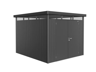 | metallic kaufen x 275 Gerätehaus HighLine BayWa Metall cm H5 online Biohort günstig Geräteschuppen, Shop Gartenhaus 315 dunkelgrau;