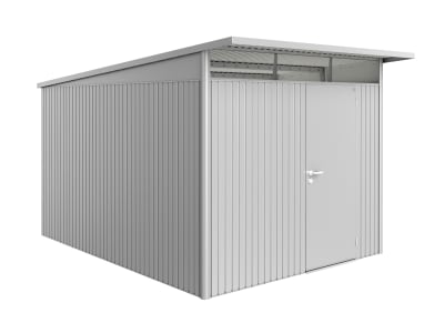 Biohort Gerätehaus AvantGarde mit Pultdach A8 260 x 380 cm silver; metallic Geräteschuppen, Gartenhaus Metall Biohort Gerätehaus AvantGarde mit Pultdach A8 260 x 380 cm silver; metallic Geräteschuppen, Gartenhaus Metall