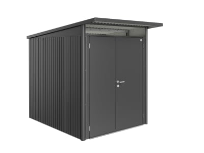 Biohort Gerätehaus AvantGarde mit Pultdach A2 180 x 260 cm dunkelgrau; metallic Doppeltür Geräteschuppen, Gartenhaus Metall Biohort Gerätehaus AvantGarde mit Pultdach A2 180 x 260 cm dunkelgrau; metallic Doppeltür Geräteschuppen, Gartenhaus Metall