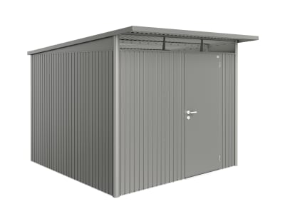 Biohort Gerätehaus AvantGarde mit Pultdach A7 260 x 300 cm quarz-grau  Geräteschuppen, Gartenhaus Metall