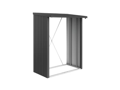 Biohort Brennholzunterstand Woodstock 150  157 x 102 cm nachtgrau; metallic  Kaminholz Aufbewahrung, Brennholzlager