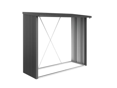 Biohort Brennholzunterstand Woodstock 230 229 x 102 cm dunkelgrau; metallic Kaminholz Aufbewahrung, Brennholzlager Biohort Brennholzunterstand Woodstock 230 229 x 102 cm dunkelgrau; metallic Kaminholz Aufbewahrung, Brennholzlager