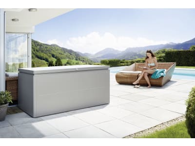 Biohort LoungeBox 200 200 x 84 cm quarz-grau; metallic Kissenbox, Auflagenbox, Aufgewahrungsbox Garten, Gartenbox Biohort LoungeBox 200 200 x 84 cm quarz-grau; metallic Kissenbox, Auflagenbox, Aufgewahrungsbox Garten, Gartenbox