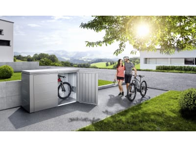 Biohort HighBoard 200  200 x 84 cm quarz-grau; metallic  Fahrradbox, Mülltonnenbox, Gartenbox
