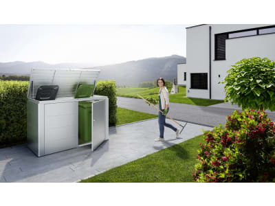 Biohort HighBoard 200  200 x 84 cm silver; metallic  Fahrradbox, Mülltonnenbox, Gartenbox