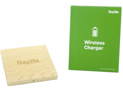 BayWa Ladestation "Wireless Charger" Ahorn, 92 x 92 mm