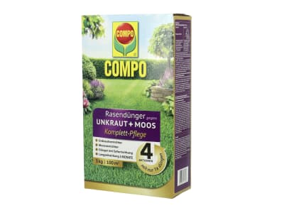 COMPO Rasendünger Unkraut Moos  3 kg Schachtel 100 m² Granulat