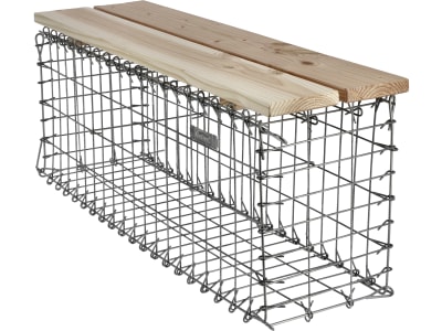 bellissa Gartenbank Gabione Basic 100 x 30 x 46 cm silver; natur , Füllmenge 190 kg bellissa Gartenbank Gabione Basic 100 x 30 x 46 cm silver; natur , Füllmenge 190 kg