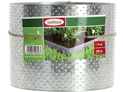 bellissa Rasenkantenband Noppenstruktur Stahlblech, verzinkt silver 500 x 14 cm bellissa Rasenkantenband Noppenstruktur Stahlblech, verzinkt silver 500 x 14 cm