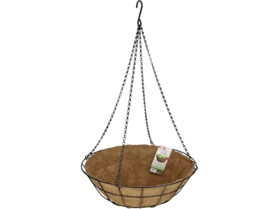 bellissa Blumenampel "Hanging Basket" mit Kokoseinsatz mattschwarz bellissa Blumenampel "Hanging Basket" mit Kokoseinsatz mattschwarz