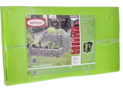 bellissa Gabionen-Kräuterspirale Cantone eckig 120 x 110 x 70 cm  silver , Füllmenge 370 l