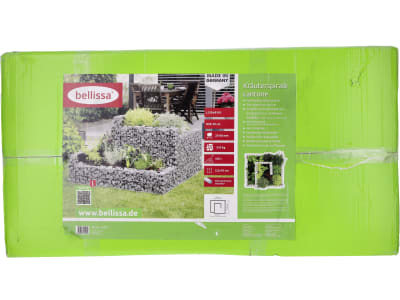 bellissa Gabionen-Kräuterspirale Cantone eckig 120 x 110 x 70 cm  silver , Füllmenge 370 l