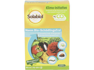Solabiol Neem Bio-Schädlingsfrei 60 ml  biologische Schädlingsbekämpfung an Zierpflanzen, Kräutern, Kartoffeln und Gemüse 