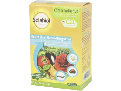 Solabiol Neem Bio-Schädlingsfrei 60 ml  biologische Schädlingsbekämpfung an Zierpflanzen, Kräutern, Kartoffeln und Gemüse 