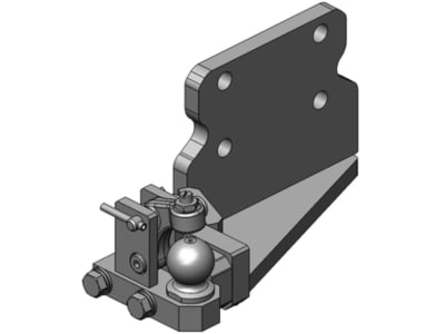 scharmüller Zwangslenkung "K50", schwarz, einseitig links, Einzylinder mit Niederhalter, für K80®-Kugeleinsatz, 00.520.124.0-A02