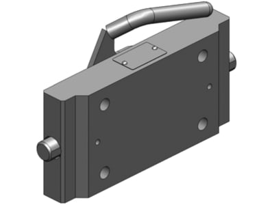 scharmüller Adapterplatte "W241", für Obenanhängung, höhenverstellbar mit Handgriff, Stützlast 2.000 kg, 241/22/30 mm, für Zugmaul Anhängeböcke Fendt Traktor, 03.7241.40-A11