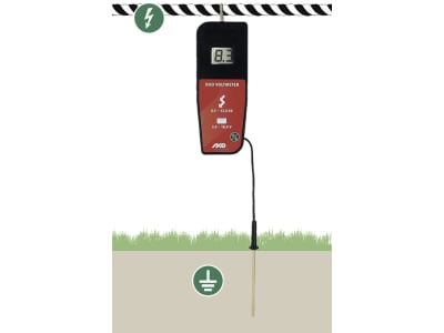 Ako Weidezaunprüfer "Digital-Duo-Volmeter" Messbereich Zaunspannung 500 bis 13.500 V; Batteriespannung 3 bis 18 V, 442328