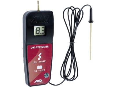 Ako Weidezaunprüfer "Digital-Duo-Volmeter" Messbereich Zaunspannung 500 bis 13.500 V; Batteriespannung 3 bis 18 V, 442328 Ako Weidezaunprüfer "Digital-Duo-Volmeter" Messbereich Zaunspannung 500 bis 13.500 V; Batteriespannung 3 bis 18 V, 442328
