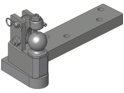 scharmüller Zwangslenkung "K50", schwarz, links, mit Niederhalter, für K80®-Tragplatte, 00.521.036.0-A02