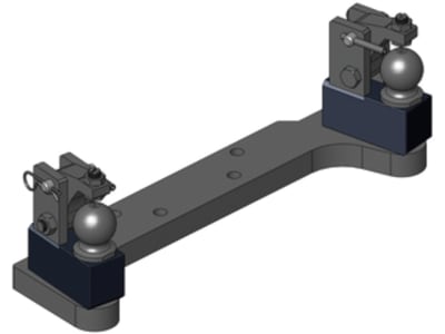 scharmüller Zwangslenkung "K50", schwarz, beidseitig, mit Niederhalter, für K80®-Tragplatte, 00.521.0320.0-A02