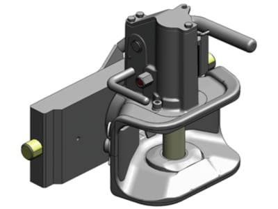 scharmüller Zugmaul Standard, automatisch mit Adapterplatte W330, 330/25/32 mm, Ø Bolzen 31 mm, schwarz, für Traktor mit Anhängebock, 03.3301.221-A02