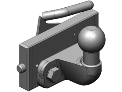 scharmüller Kugeleinsatz "ISO 50" mit Adapterplatte W160, 160/16/25 mm, Traktor mit Anhängebock für PKW-Anhängekupplung, 00.508.06.0-A02