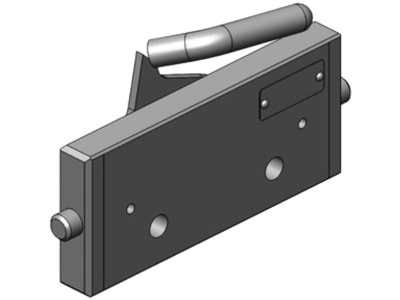 scharmüller Adapterplatte "W200", höhenverstellbar mit Handgriff, Stützlast 150/200 kg, 200/16/25 mm, für Zugkugel