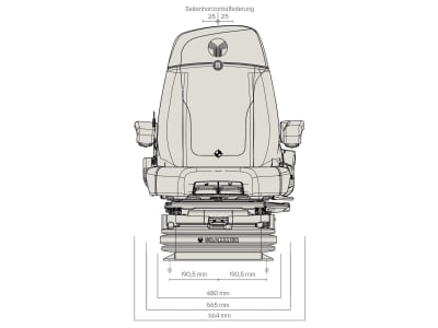 Grammer Traktorsitz "Maximo® XT Dynamic Plus", Niederfrequenzfederung, Stoff, anthrazit/silber Grammer Traktorsitz "Maximo® XT Dynamic Plus", Niederfrequenzfederung, Stoff, anthrazit/silber