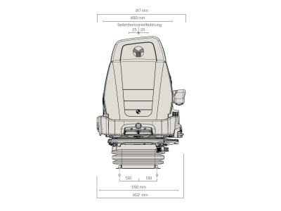 Grammer Traktorsitz "Maximo® Evolution Dynamic", Niederfrequenzfederung, Stoff, anthrazit/silber Grammer Traktorsitz "Maximo® Evolution Dynamic", Niederfrequenzfederung, Stoff, anthrazit/silber