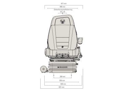 Grammer Traktorsitz "Maximo® XT Evolution Active", luftgefedert mit 12 V-Kompressor, Stoff, anthrazit/silber