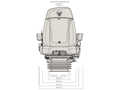 Grammer Traktorsitz "Maximo® Dynamic Plus", Niederfrequenzfederung, Stoff, anthrazit/silber Grammer Traktorsitz "Maximo® Dynamic Plus", Niederfrequenzfederung, Stoff, anthrazit/silber