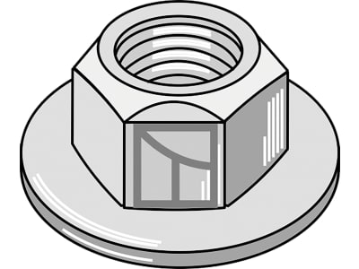 Industriehof® Sechskantmutter DIN 6927 M 10 - 10.9, mit Flansch und Klemmteil, 410-1001