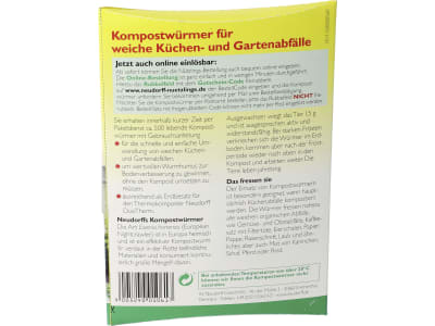 NEUDORFF Kompostwürmer zur Kompostierung von Küchen- und weichen Gartenabfällen NEUDORFF Kompostwürmer zur Kompostierung von Küchen- und weichen Gartenabfällen