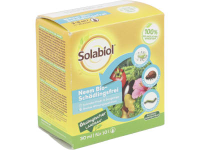 Solabiol Neem Bio-Schädlingsfrei 30 ml  biologische Schädlingsbekämpfung an Zierpflanzen, Kräutern, Kartoffeln und Gemüse 