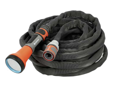 Gardena Textilschlauch Gartenschlauch Liano mit Hahnverbinder Indoor  10 m  1/2" schwarz  35 bar 18427-32
