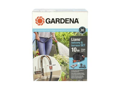 GARDENA Textilschlauch Gartenschlauch Liano 10 m mit Hahnverbinder Indoor   