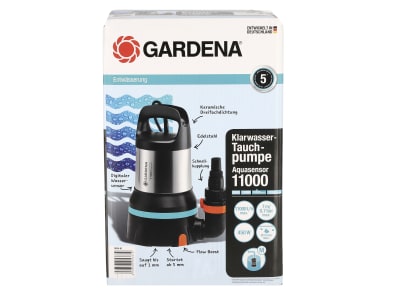 Gardena Klarwasser-Tauchpumpe 11000 aquasensor Klarwasserpumpe, Wasserpumpe 09034-61 Gardena Klarwasser-Tauchpumpe 11000 aquasensor Klarwasserpumpe, Wasserpumpe 09034-61