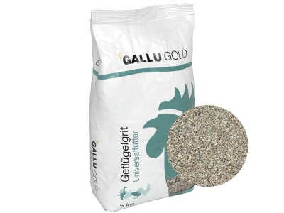 GALLUGOLD Geflügelgrit natürlicher Verdauungsförderer und Calcium-Booster bei wachsendem und legendem Geflügel Hühnerfutter 5 kg Sack