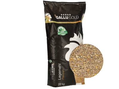 GALLUGOLD Legemehl Premium OG Ergänzungsfutter für Legegeflügel mit Aminosäuren und Enzymen Mehl 20 kg Sack GALLUGOLD Legemehl Premium OG Ergänzungsfutter für Legegeflügel mit Aminosäuren und Enzymen Mehl 20 kg Sack