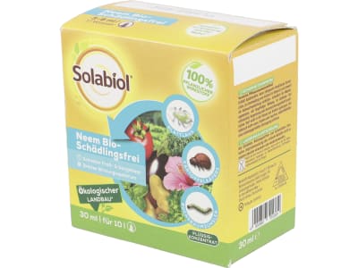 Solabiol Neem Bio-Schädlingsfrei 30 ml  biologische Schädlingsbekämpfung an Zierpflanzen, Kräutern, Kartoffeln und Gemüse 