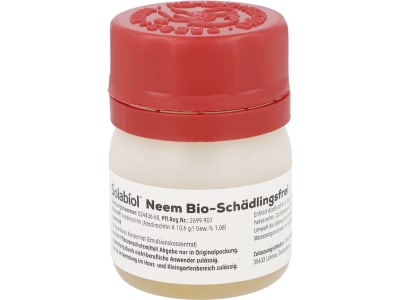 Solabiol Neem Bio-Schädlingsfrei 30 ml  biologische Schädlingsbekämpfung an Zierpflanzen, Kräutern, Kartoffeln und Gemüse 