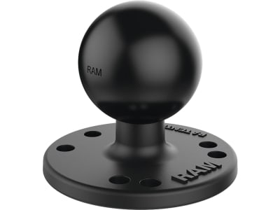 RAM® MOUNTS Basisplatte "Round" mit C-Kugel 38,1 mm/1,5" Schraubmontage, rund, RAM-202U