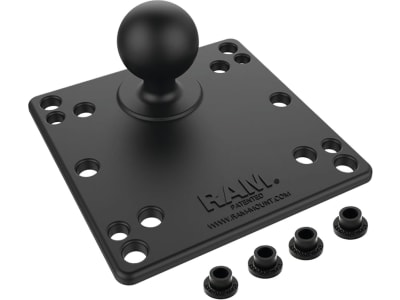 RAM® MOUNTS Basisplatte mit C-Kugel 38,1 mm/1,5", Lochbild VESA MIS-D (75 x 75 mm); VESA MIS-D (100 x 100 mm), eckig, RAM-246U