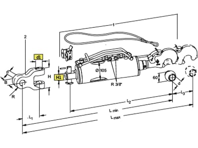 Walterscheid Hydraulischer Oberlenker "HOLGH-C-105DS" Kat. 3 Länge 662 – 897 mm, integrierte Dämpfung, für John Deere Traktor 6R, 1207608 Walterscheid Hydraulischer Oberlenker "HOLGH-C-105DS" Kat. 3 Länge 662 – 897 mm, integrierte Dämpfung, für John Deere Traktor 6R, 1207608
