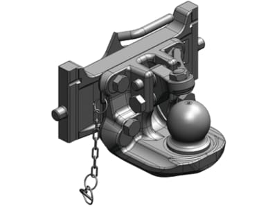 scharmüller Kugeleinsatz "K80®" mit Adapterplatte W335, 335/22/30 mm, Fendt grau, Ausladung 155 mm, für Traktor mit Anhängebock, 07.6335.42-A11 scharmüller Kugeleinsatz "K80®" mit Adapterplatte W335, 335/22/30 mm, Fendt grau, Ausladung 155 mm, für Traktor mit Anhängebock, 07.6335.42-A11