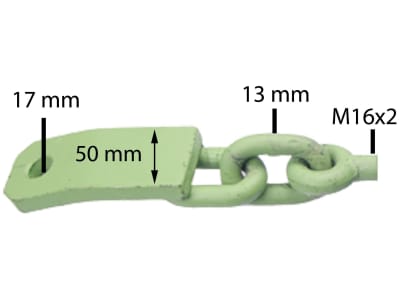 Kettenende links für Achstrichter Deutz-Fahr D2807 – D5207 + 07C-Serie, DX3.10 SC + VC Kettenende links für Achstrichter Deutz-Fahr D2807 – D5207 + 07C-Serie, DX3.10 SC + VC